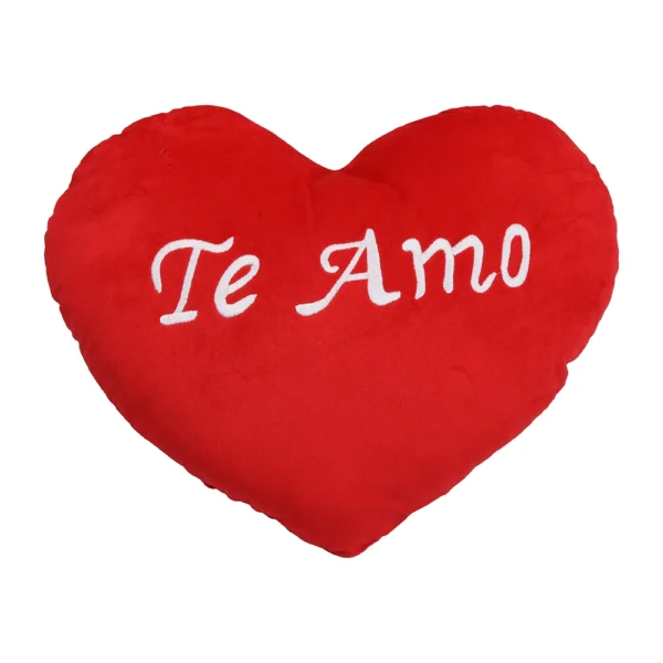 Almofada de Coração de Pelúcia Te amo 40cm Vermelho