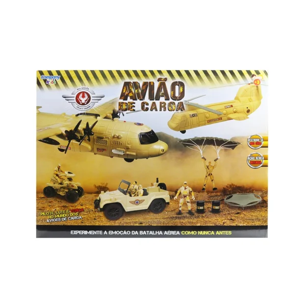 Avião de Carga Militar com Veículos e Soldados - Image 2