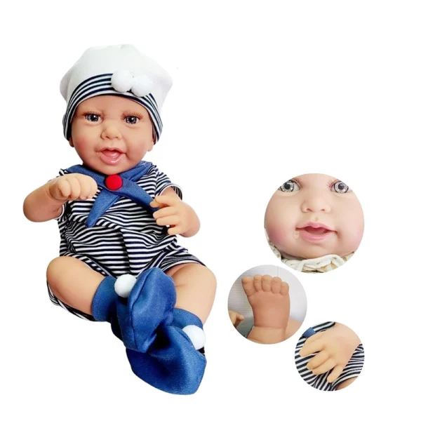 Boneca Bebê Reborn Anny Doll Marinheiro Menino Cotiplás - Image 2