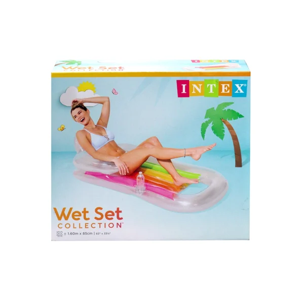 Boia Colchão Inflável Bronzeador Para Piscinas Porta Copos Intex