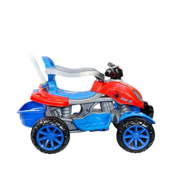 Carrinho Quadriciclo Infantil Musical com Pedal e Empurrador Calesita Cross Azul - Image 3