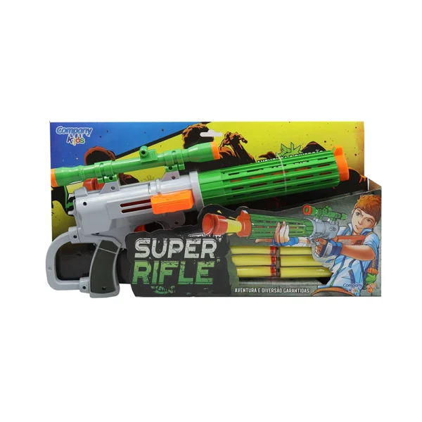Brinquedo Super Rifle Lança Dardos
