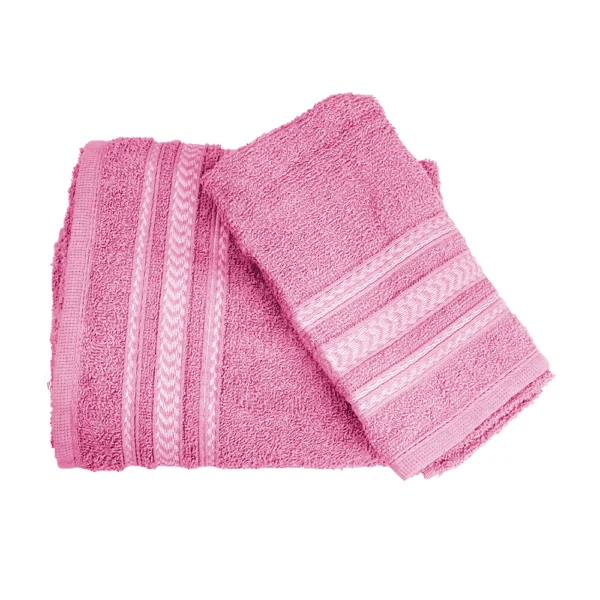 Jogo Toalhas de Banho e Rosto 2 Peças Rosa