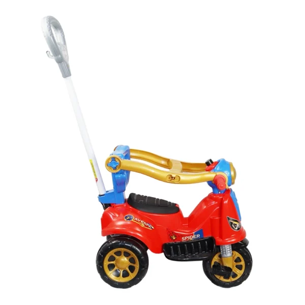 Triciclo Infantil Andador com Pedal e Empurrador Avespa Maral Vermelho