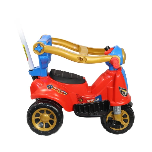Triciclo Infantil Andador com Pedal e Empurrador Avespa Maral Vermelho - Image 3