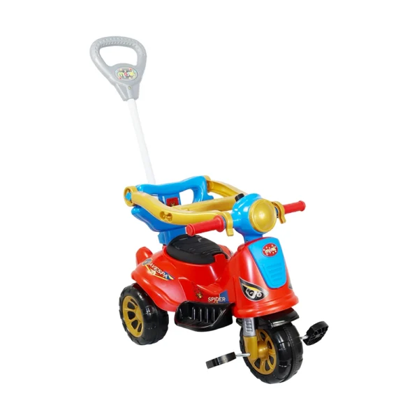 Triciclo Infantil Andador com Pedal e Empurrador Avespa Maral Vermelho - Image 2