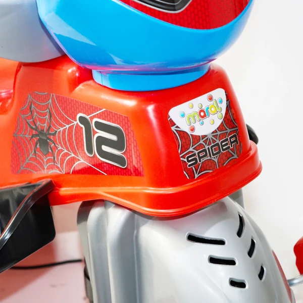 Triciclo Infantil Motoquinha Com Pedal e Empurrador Maral Vermelho e Azul - Image 5